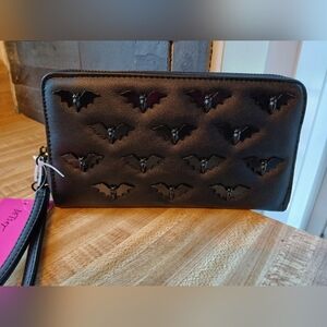 Betsey Johnson Black Bat Clutch